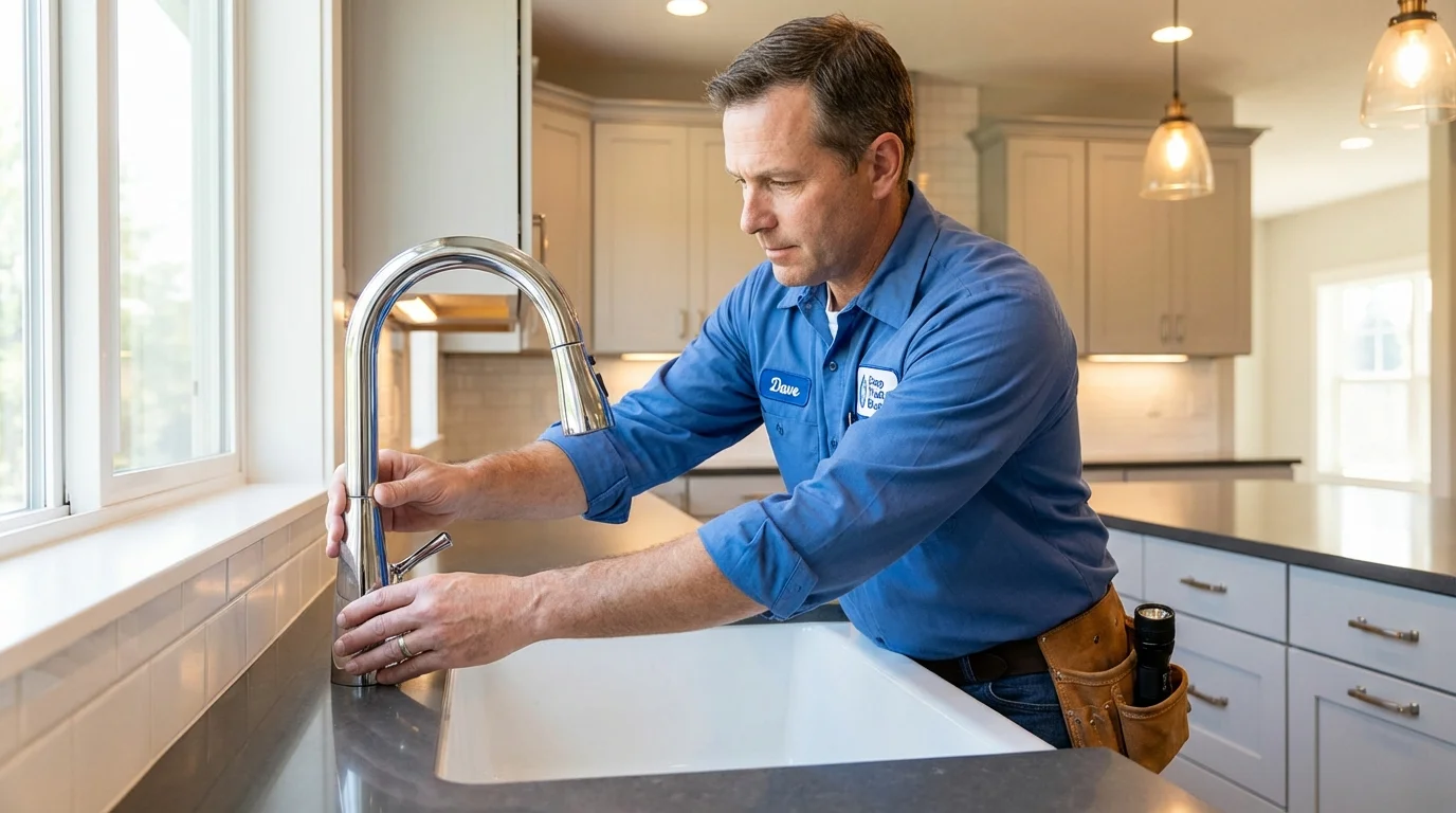 Kitchen faucet installation by Johns Plumbing LLC in Banks