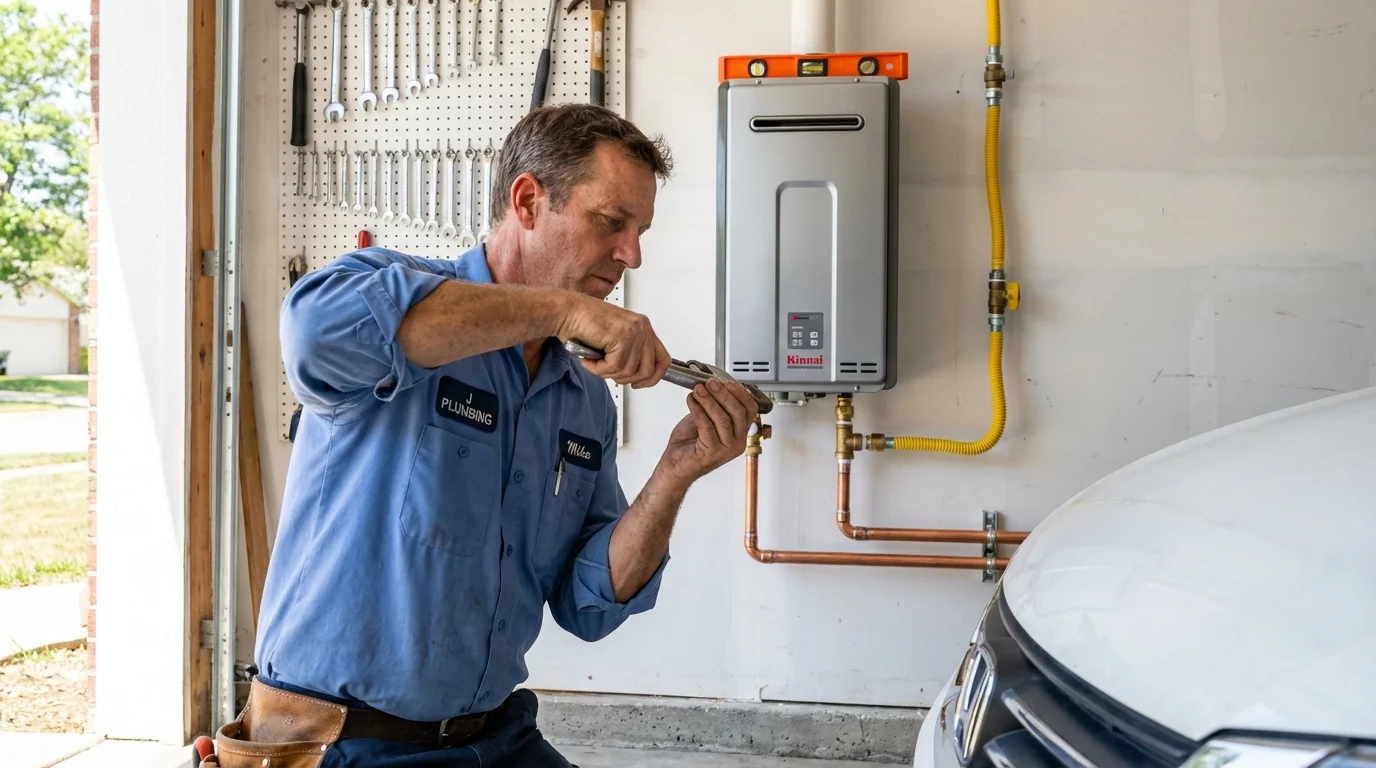 Tankless water heater installation by a Johns Plumbing LLC plumber in Banks